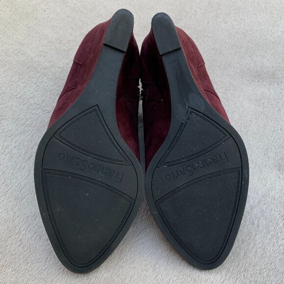 Franco Sarto Lennon Faux Suede Wedge Booties Sz 7.5 - Picture 14 of 16
